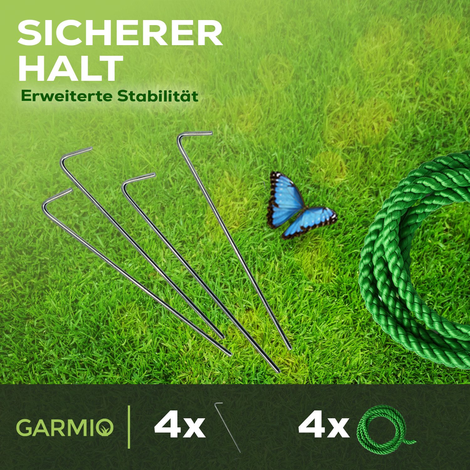GARMIO Gewächshaus Foliengewächshaus, ...