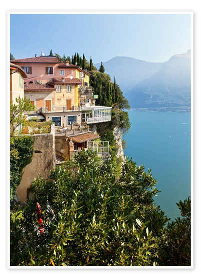 Posterlounge Poster Editors Choice, Blick auf die berühmte Terrasse der Kleinstadt Tremosine, Fotografie
