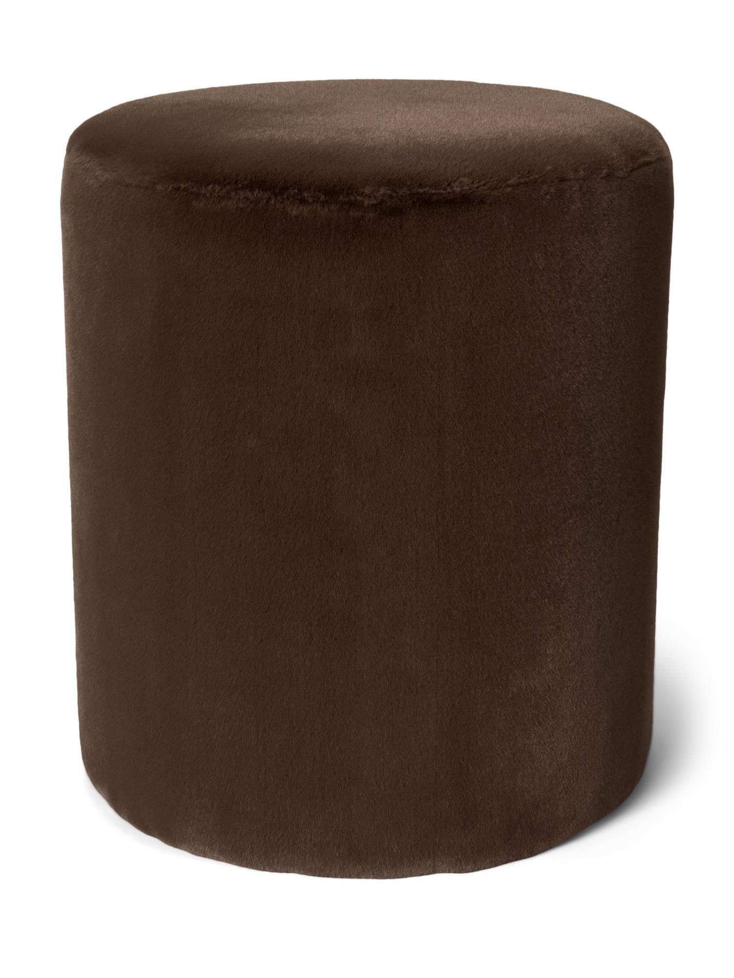 Essenza Sitzwürfel Furry (1 St), aus sehr weichem Material und einfarbig Chocolate