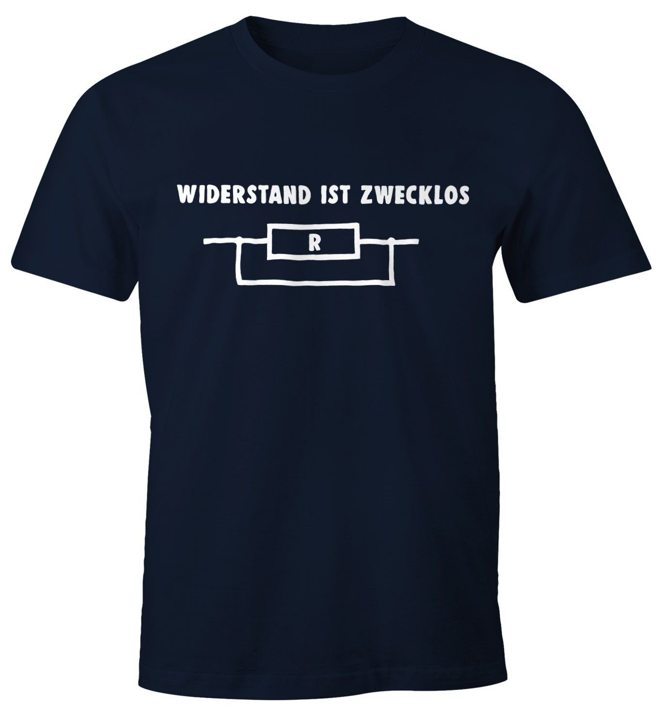 MoonWorks Print-Shirt Widerstand ist zwecklos Shirt günstig online kaufen