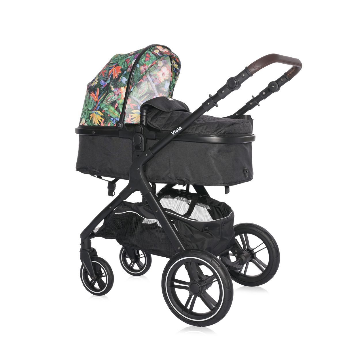 Lorelli Kombi-Kinderwagen Kombikinderwagen 2 in 1 Viola, bis 22 kg, Sportsitz umbaubar Wickeltasche