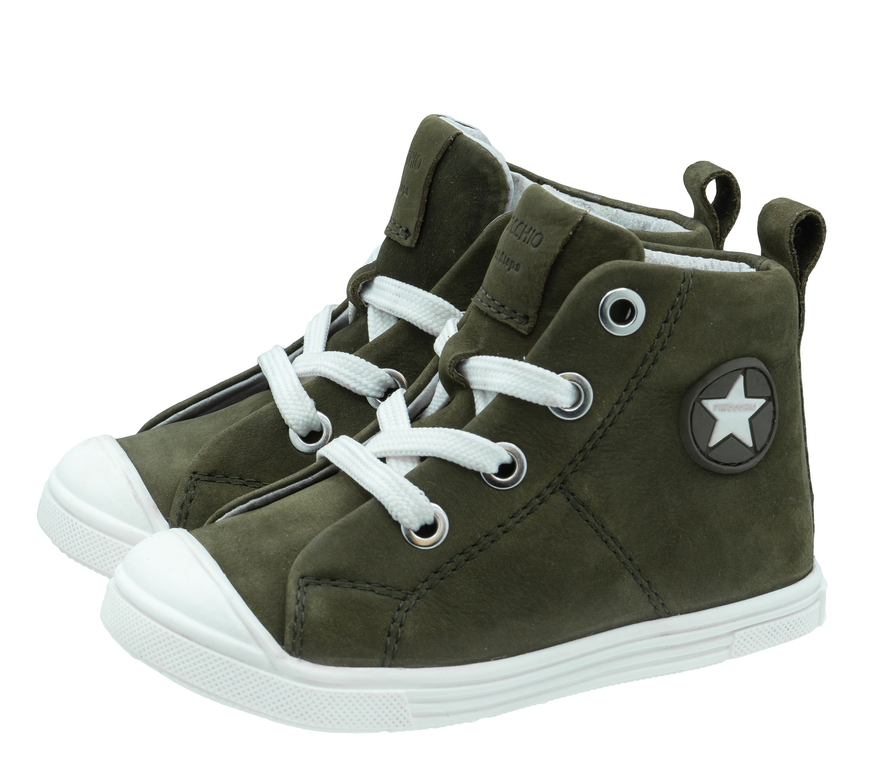 Hip Shoes Pinocchio Schnürschuh High Kinder Sneaker Style für Grün Lauflernschuhe