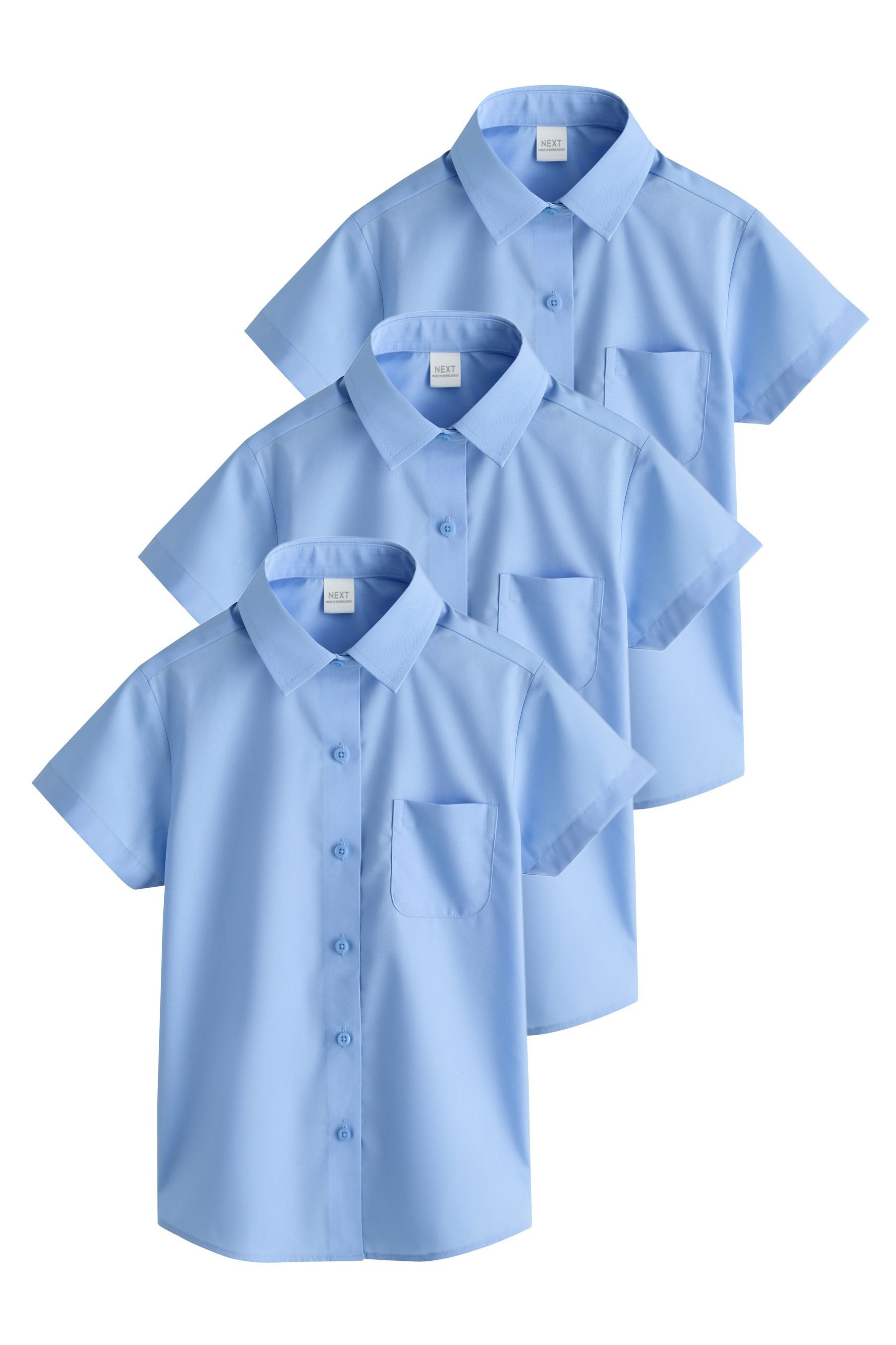Next Hemdbluse 3er-Pack Kurzarmblusen für Mädchen für die Schule (3-tlg)