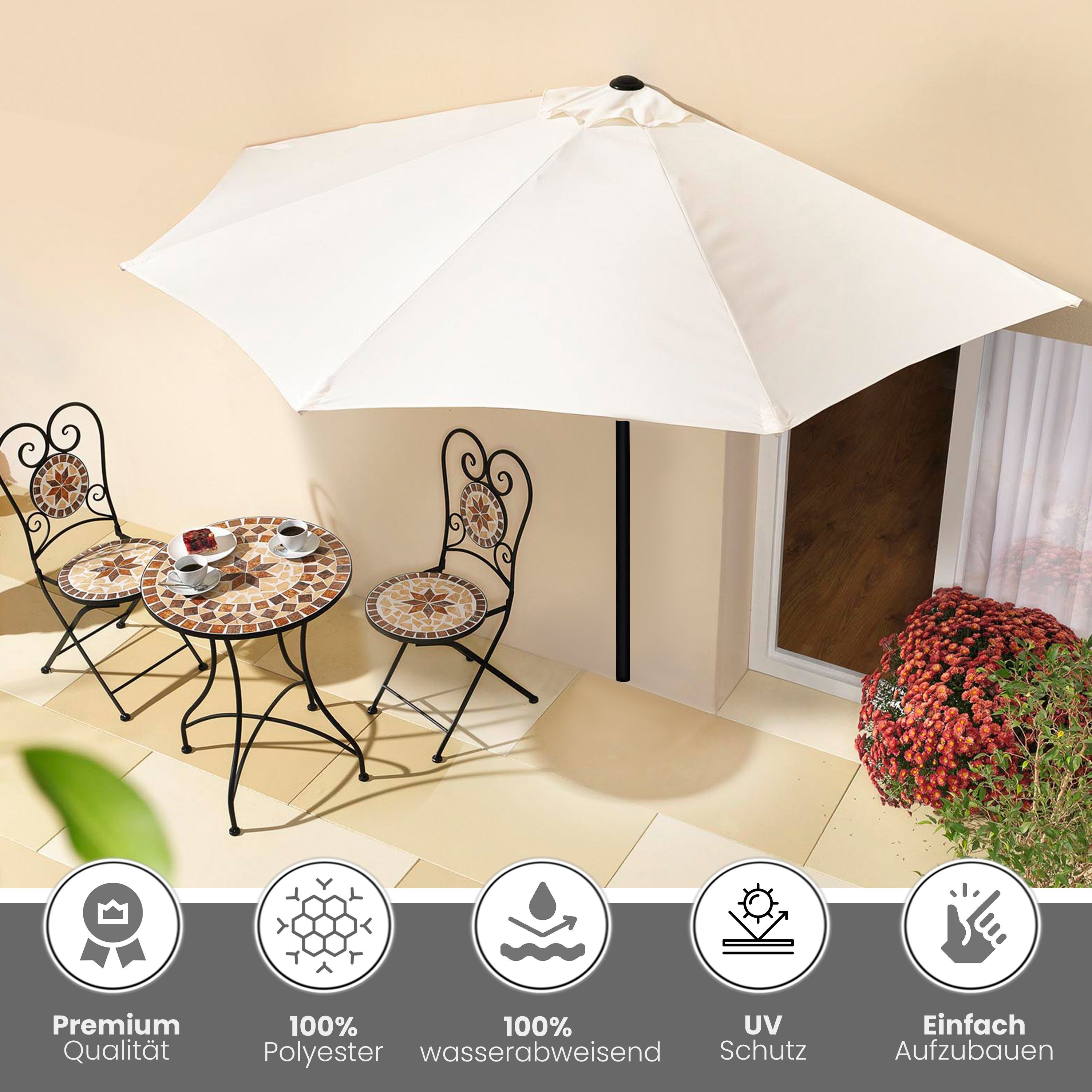 habeig Sonnenschirm Sonnenschirm halbrund #66 rechteckig günstig online kaufen