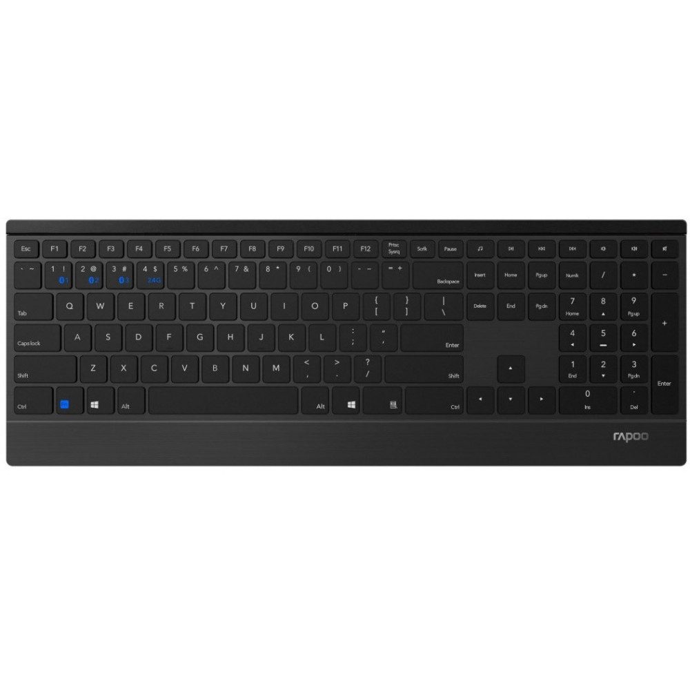 Rapoo rapoo 9500M kabelloses Tastatur-Set schwarz - Tastatur. Tastatur (Nachhaltige Produktion)