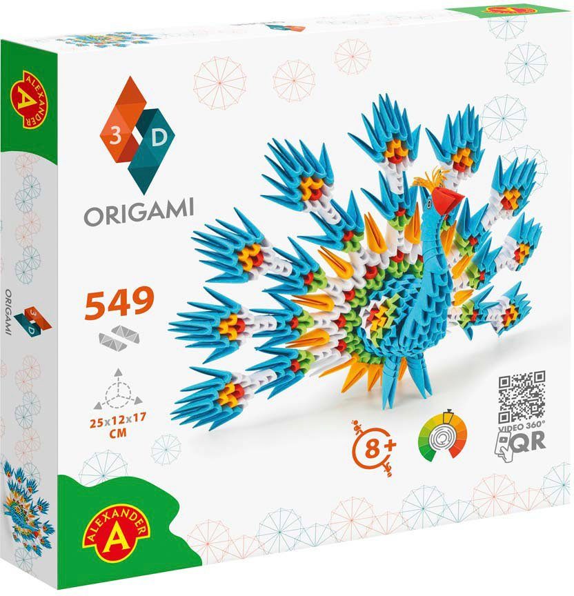 3D ORIGAMI Kreativset Origami 3D, Pfau, (549-tlg), Made in Europe