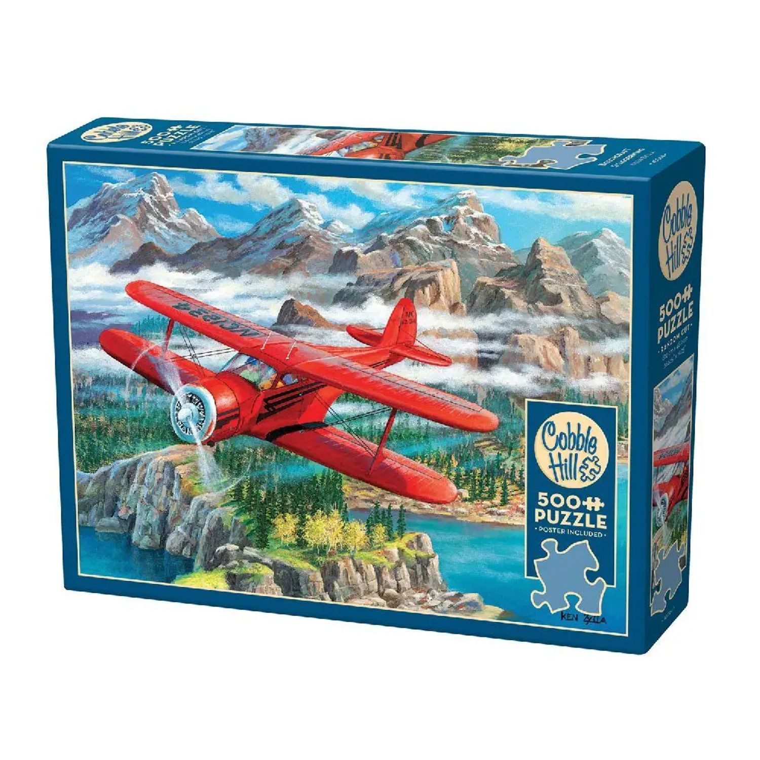 COBBLE HILL Puzzle Cobble Hill Beechcraft Staggerwing 500 Teile, 500 Puzzleteile
