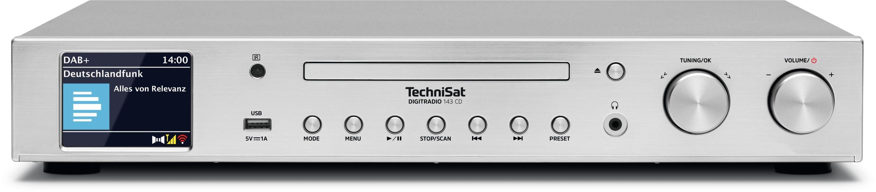 TechniSat DIGITRADIO 143 CD (V3) Digitalradio (DAB) (Digitalradio (DAB), Internetradio, FM-Tuner mit RDS, CD-Player, Bluetooth, App-Steuerung, WLAN, Fernbedienung)