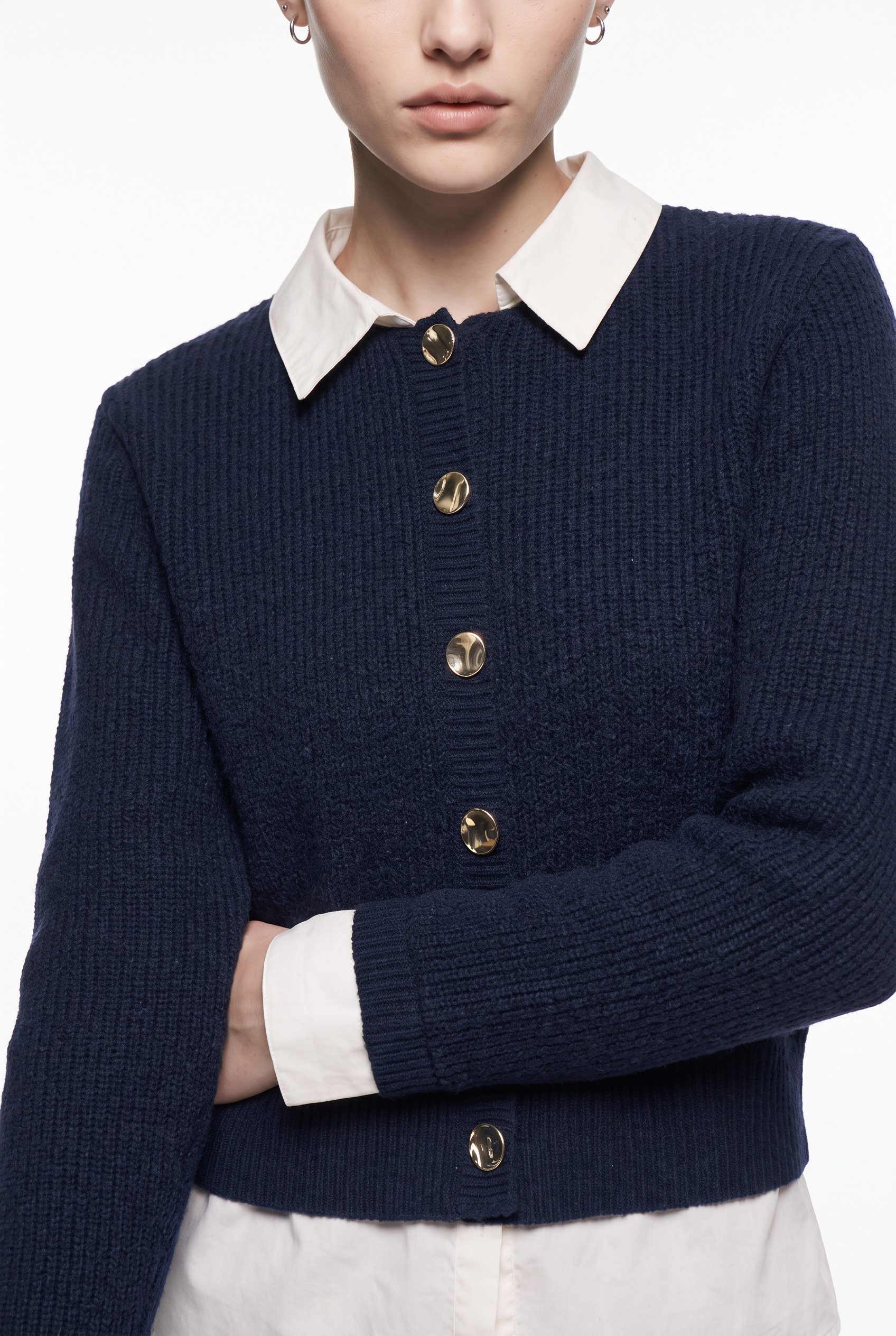 ONLY Strickjacke ONLALIVIA LS WOVEN MIX CARDIGAN CS KNT Materialmix, regular fit – Bild 2 von 5