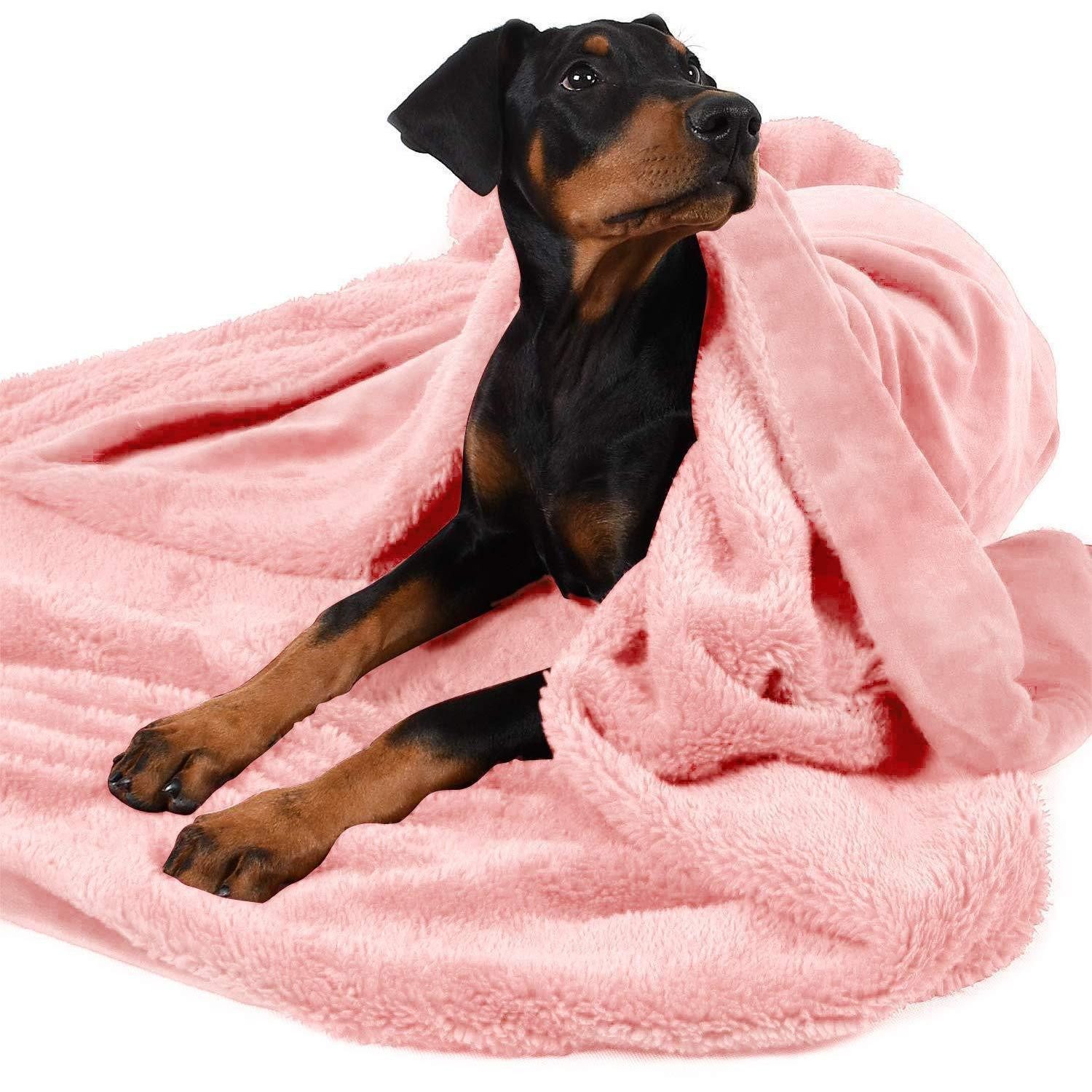 LuxusKollektion Tierdecke Haustierdecke Kuschelplüsch 152x127cm Rosa