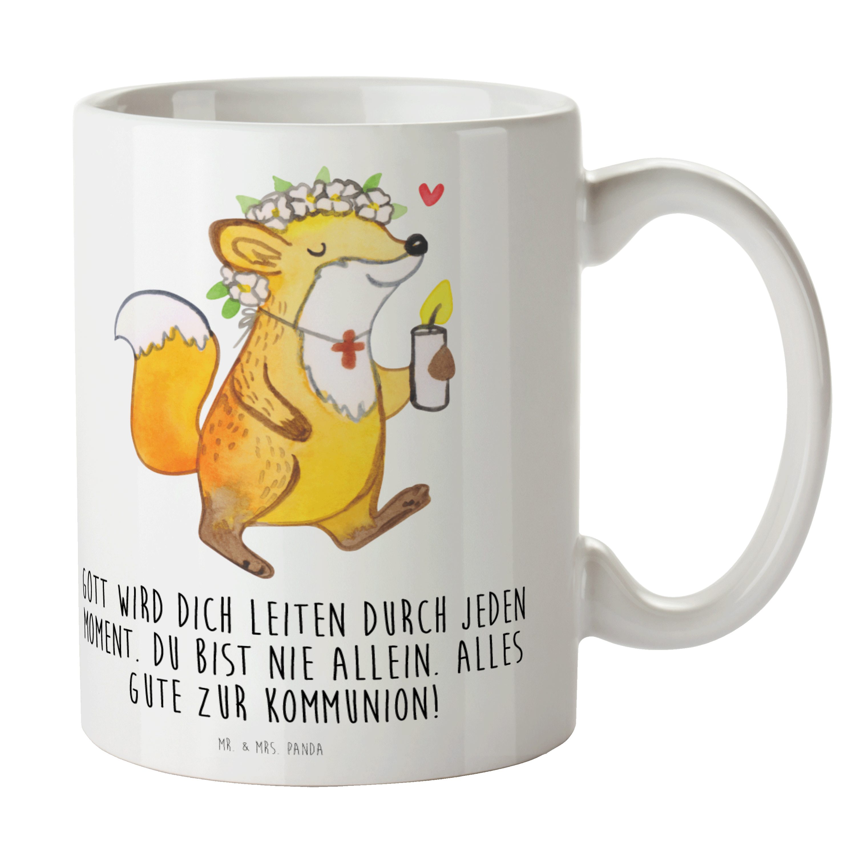 Mrs. Lie, - Geschenk, & Weiß Geschenk, Keramik Kommunion Panda Mr. Konfirmation Tasse - Fuchs Mädchen