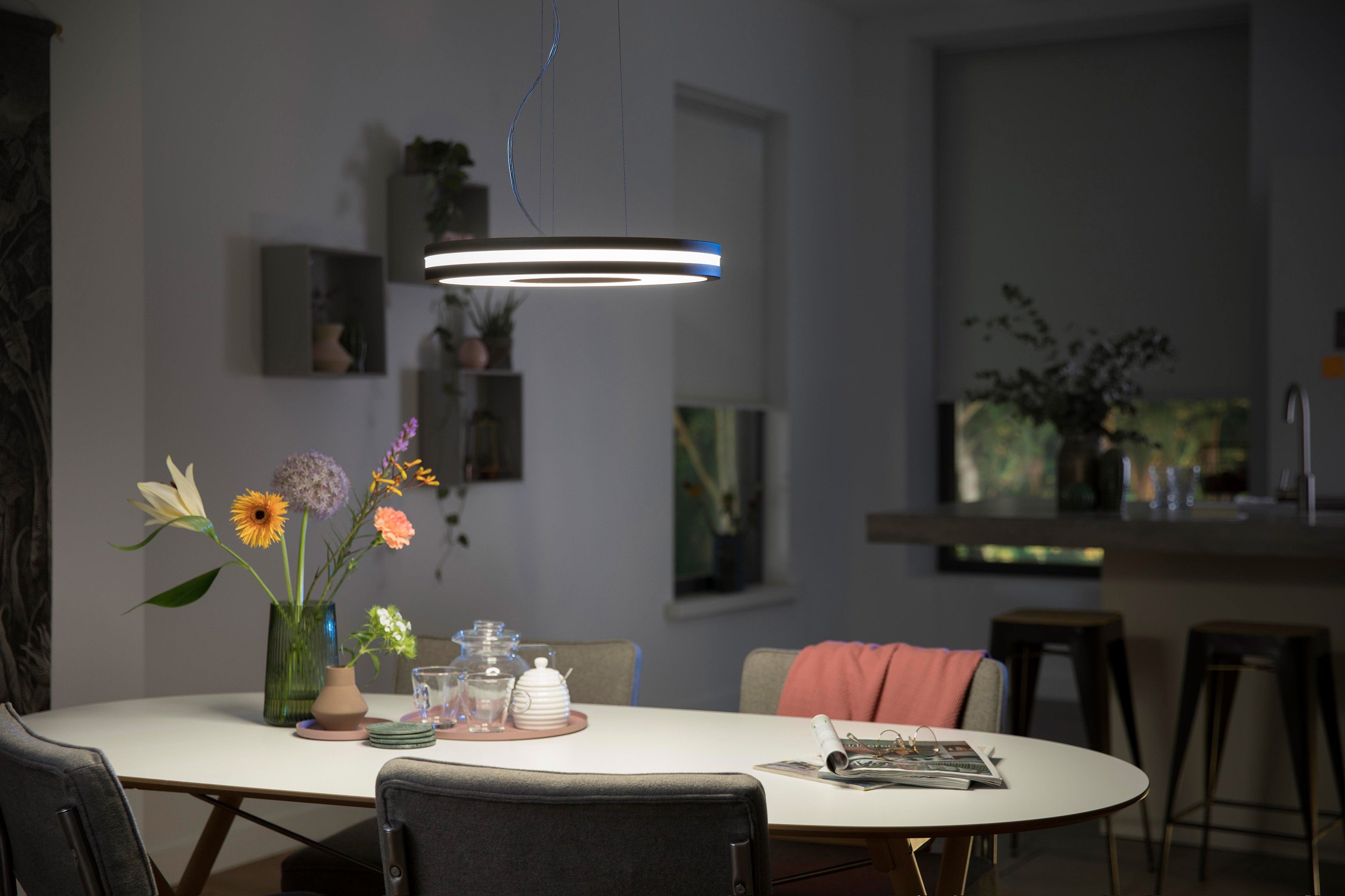Philips Hue LED Pendelleuchte Being, Dimmfunktion, LED fest integriert, Warmweiß