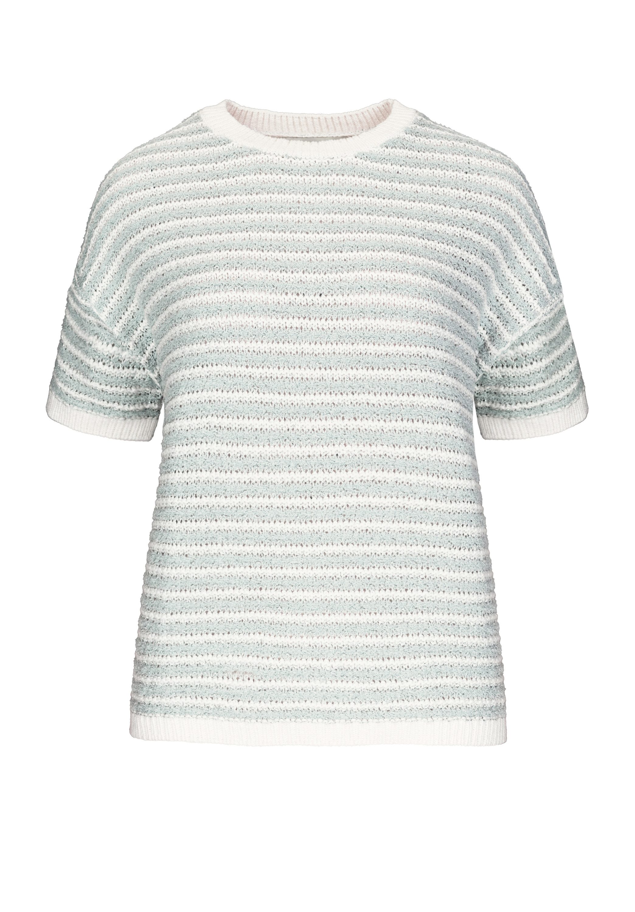 bianca Kurzarmpullover OCTAVIA in modischem Streifenlook mit Lurex-Durchzug günstig online kaufen