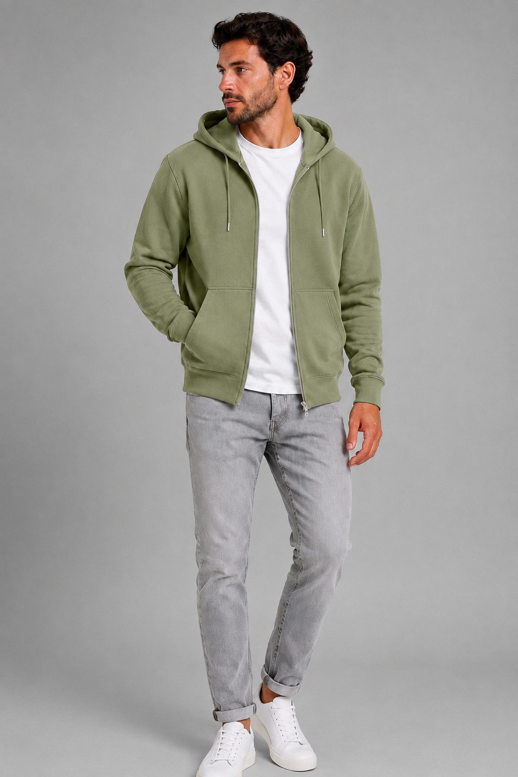 Smith & Solo Hoodie Herren - Sweatshirt mit Reißverschluss Zipper Sweatjacke Baumwollmix – Bild 4 von 5