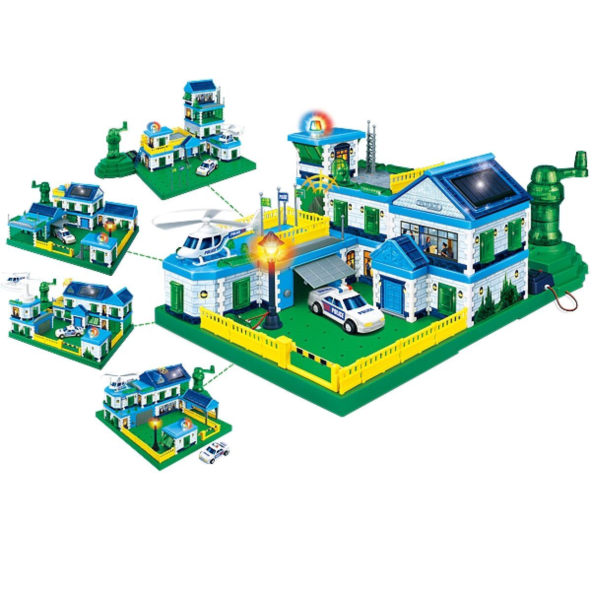 Luna24 simply great ideas... 3D-Bausatz "Öko-Stadt Polizei" Konstruktions-Spielset, (260 St), mit Licht und Sound