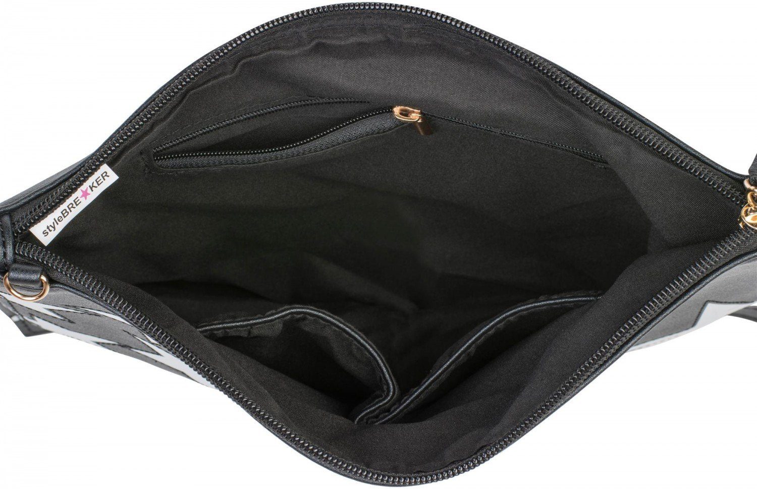 styleBREAKER Clutch Clutch mit Sterne Muster (1-tlg)