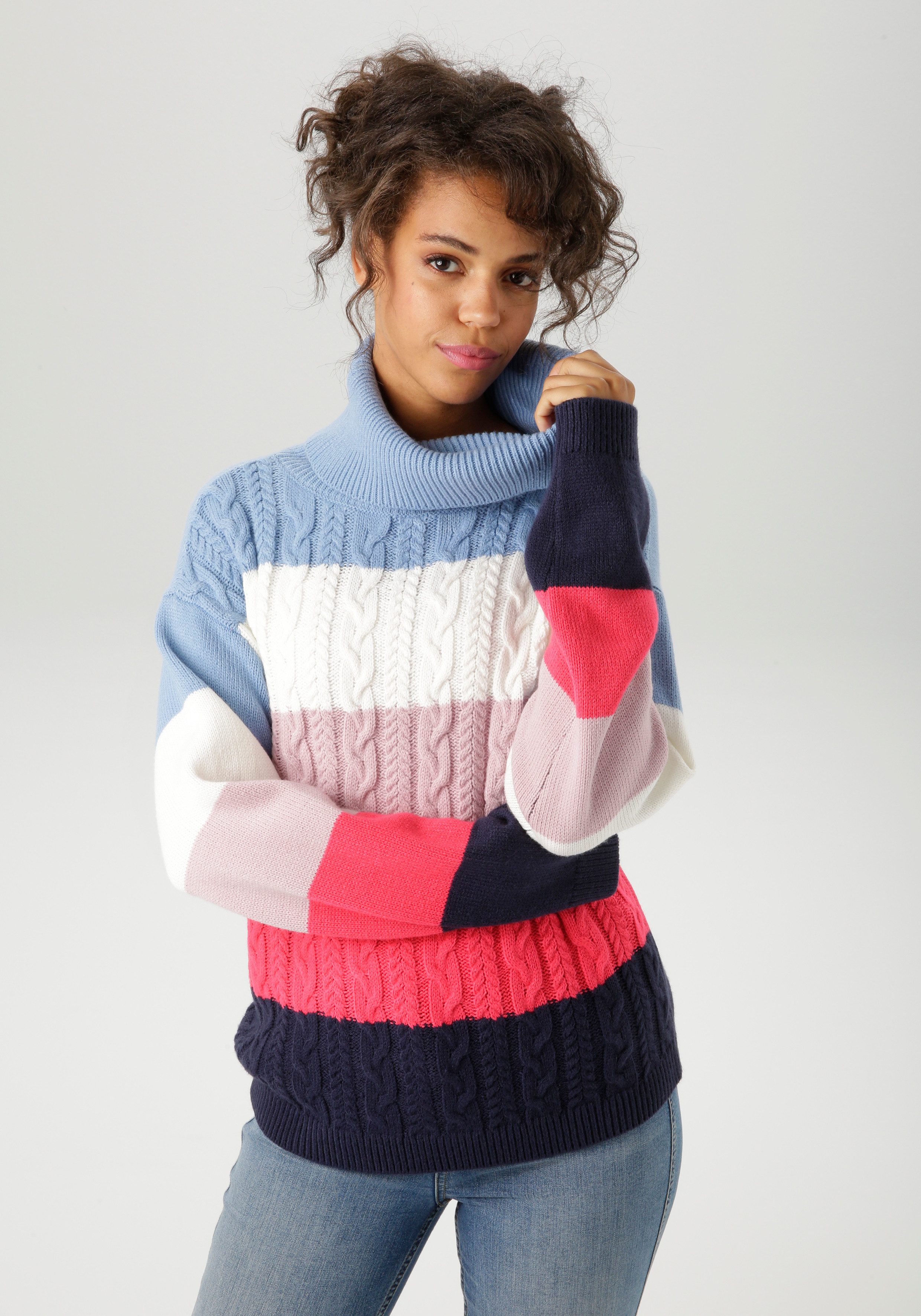 Aniston CASUAL Strickpullover in farbenfroher oder günstig online kaufen