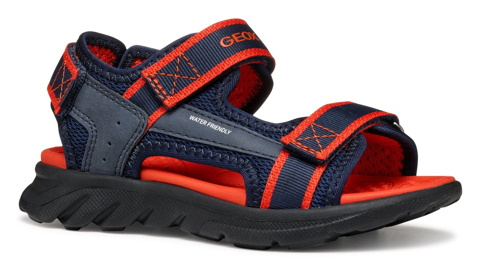 Geox J SANDAL AIRADYUM BO Sandale, Trekking Sandale, Sommerschuh, Klettschuh mit farbiger Innensohle