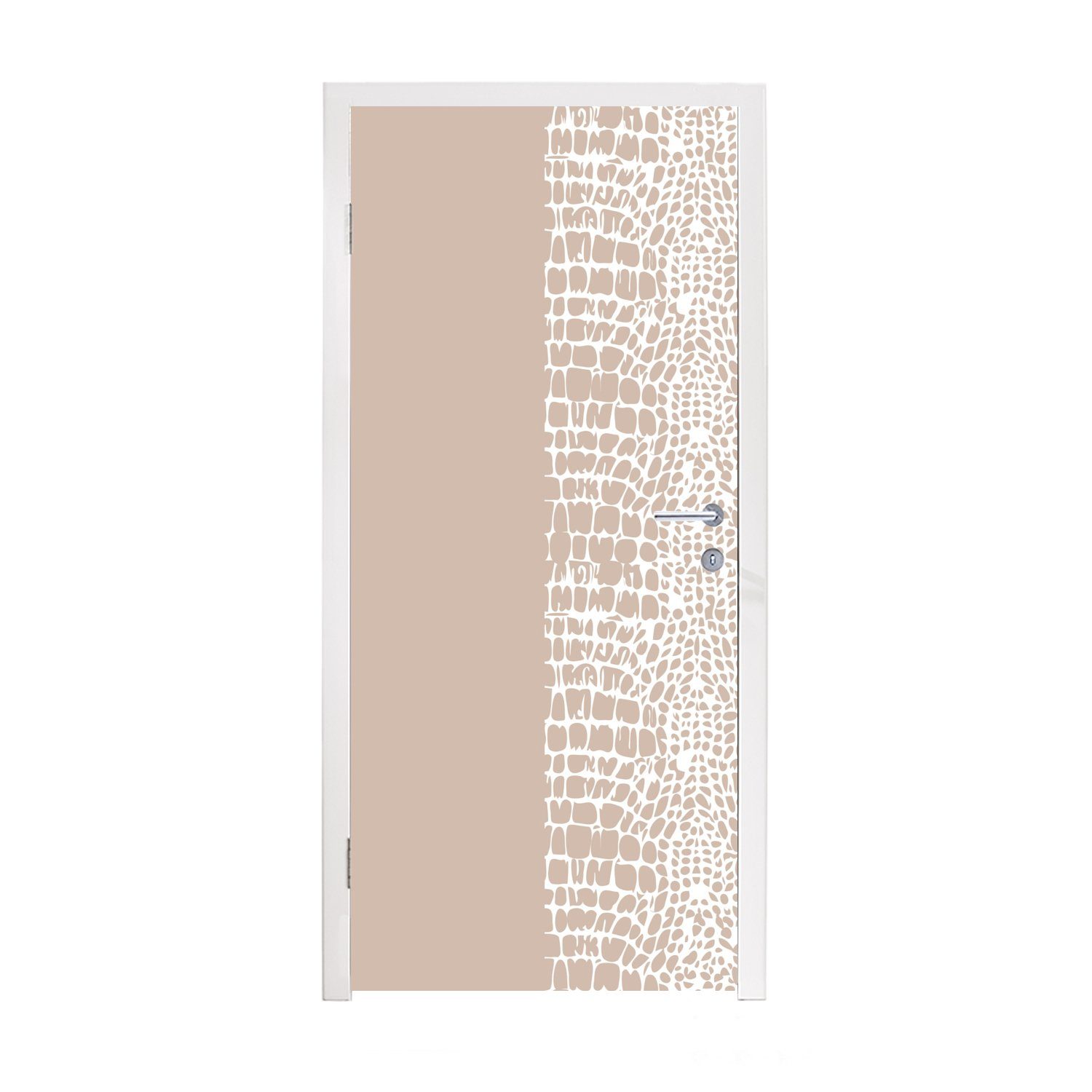 MuchoWow Türtapete Schlange - Design - Rosa, Matt, bedruckt, (1 St), Fototapete für Tür, Türaufkleber, 75x205 cm