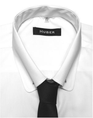 Huber Hemden Langarmhemd HU-5530 Piccadilly-Kragen mit Kragenspange und Krawatte Regular Fit