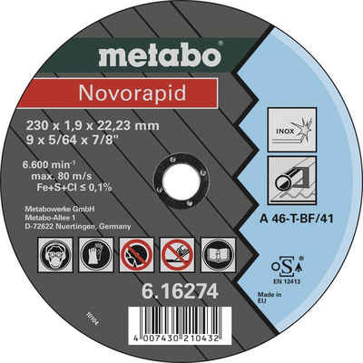 metabo Trennscheibe NOVORAPID 230 x 1.9 x 22.23 mm INOX TF 41