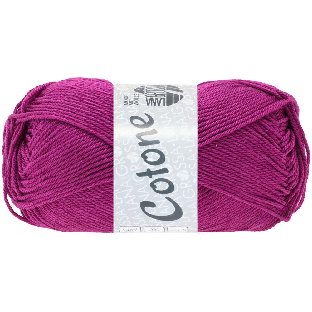 LANA GROSSA COTONE Häkelwolle, 125 m (vielseitiges Baumwoll-Basicgarn), 50 g