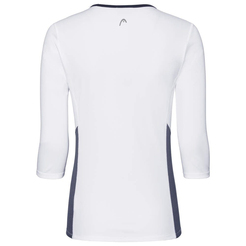 Head Langarmshirt Tennis-3/4 Club Tech weiss/dunkelblau Damen günstig online kaufen
