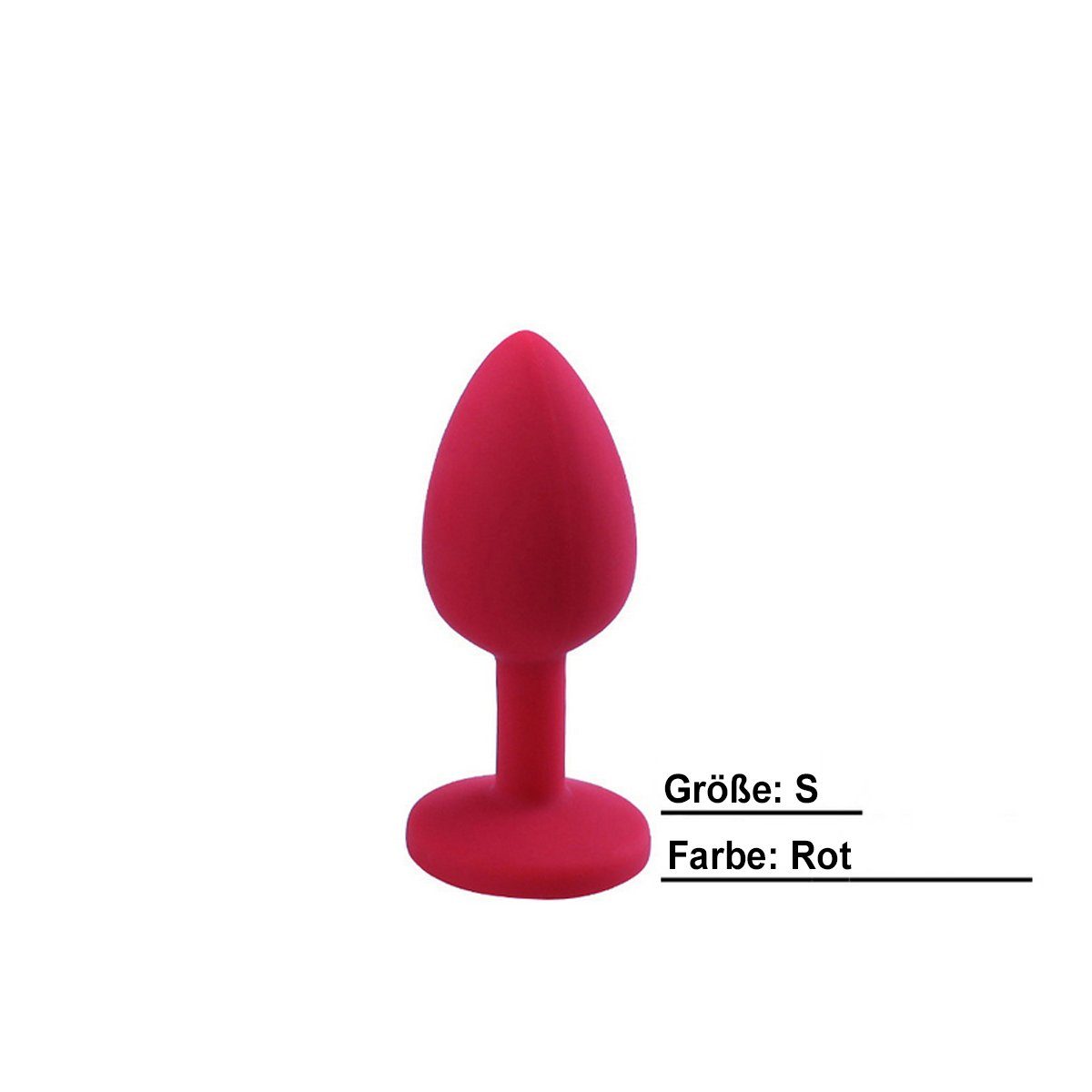 Schmuckstein Juwel - Plug S für Größe: - Analplug Sexspielzeug, TPFSecret Butt Frauen und Anal-Plug Kristall mit Silikon Rot mit Männer,