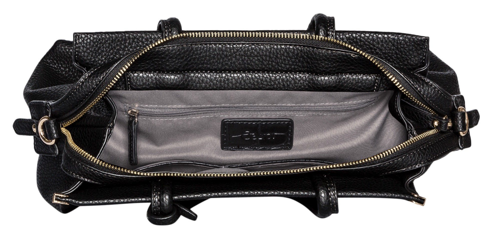 Gabor Shopper Gela, genarbtes Lederimitat mit schmückenden Metallecken, hochwertiges Logo