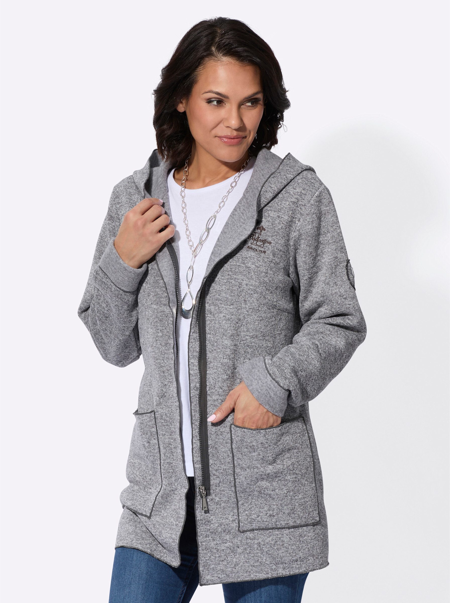 Witt Fleecejacke Strickfleece-Jacke Langarm Jersey