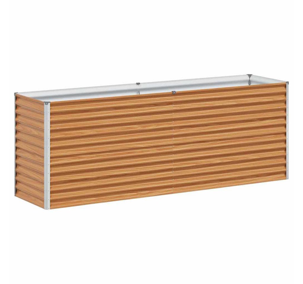 vidaXL Hochbeet Hochbeet Hellbraun 195 x 50 x 68 cm Verzinkter Stahl (1 St)