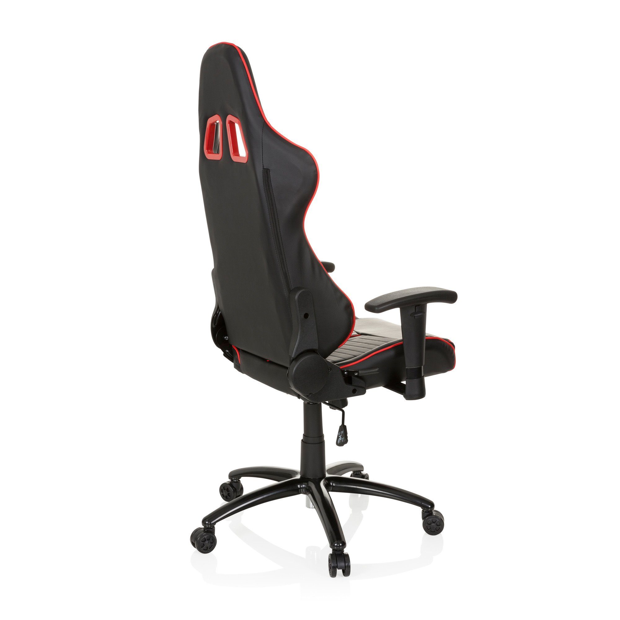 Gaming (1 PRO Drehstuhl Bürostuhl LEAGUE Gamingstuhl ergonomisch OFFICE Kunstleder Schwarz/Rot hjh St),