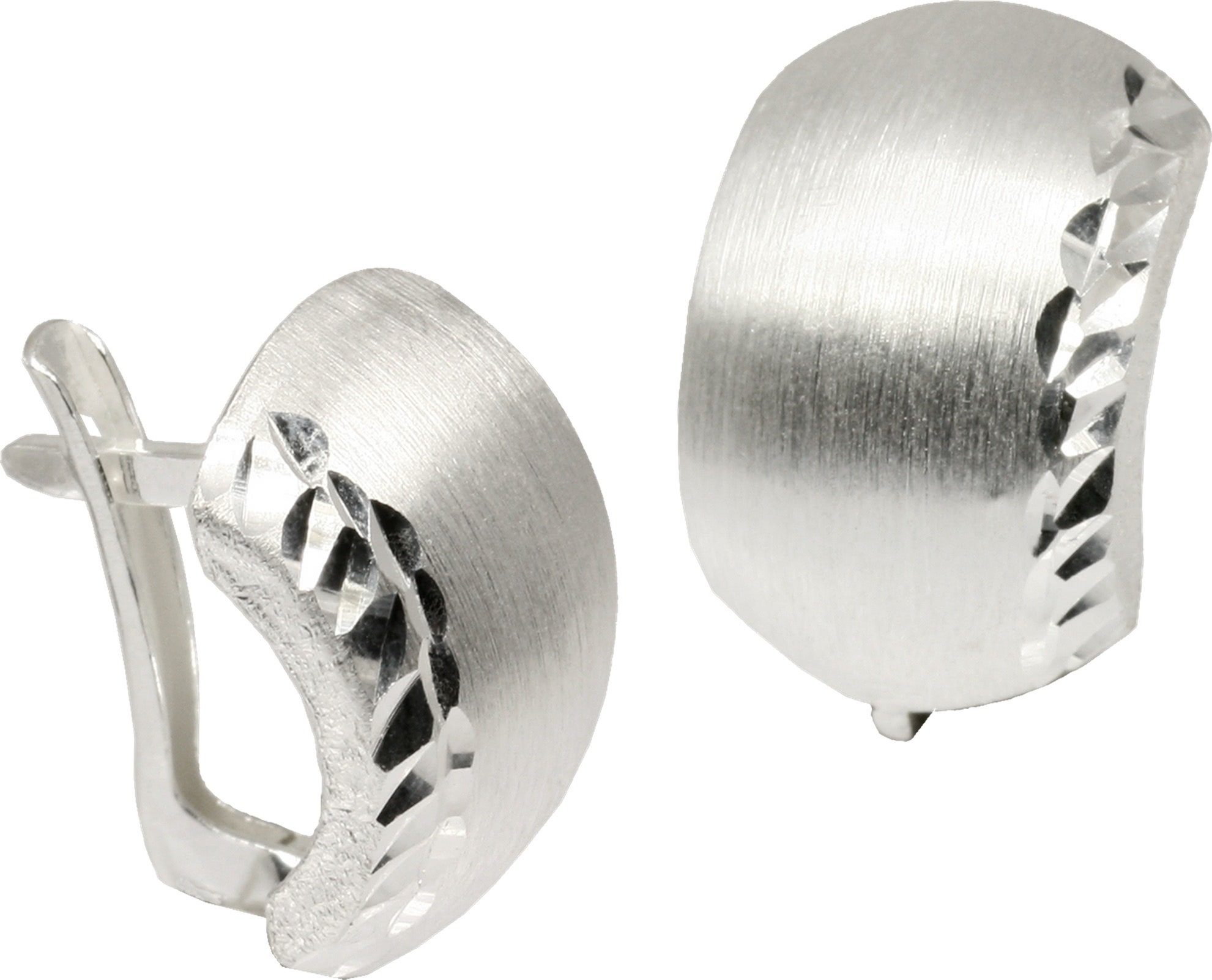 SilberDream Paar Ohrstecker SilberDream Ohrringe Damen-Schmuck 925er (Ohrstecker), Damen Ohrstecker halbrund aus 925 Sterling Silber, Farbe: silber