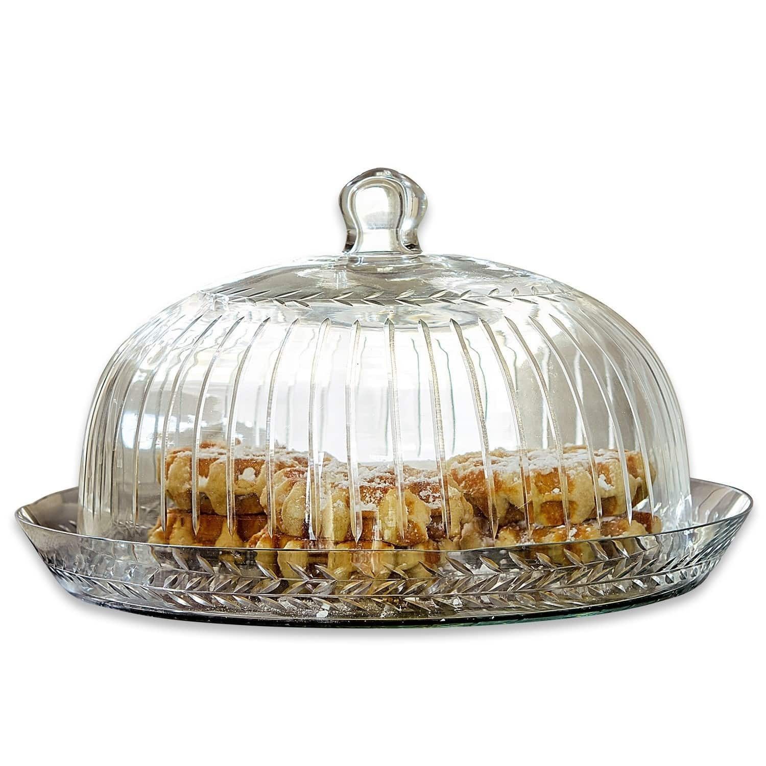 Mirabeau Vorratsdose Glasglocke mit Platte Layla klar, Glas