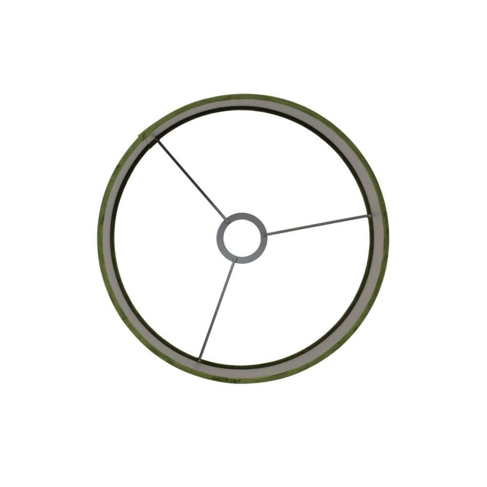 Dirk Davids Leuchten GmbH Lampenschirm Lampenschirm Zylinder Leinen Velours Grün 25-25-18cm