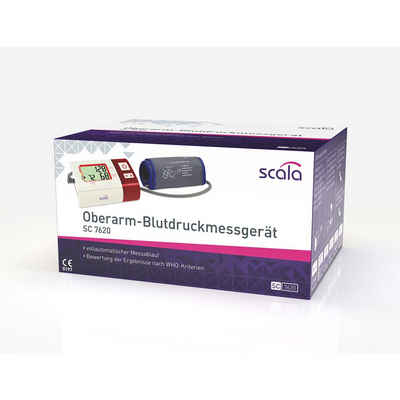 Scala Electronic Oberarm-Blutdruckmessgerät Scala SC 7620 Oberarm- Blutdruckmessgerät, rot, Die Manschette ist für Oberarmumfänge von 220 bis 350 mm geeignet