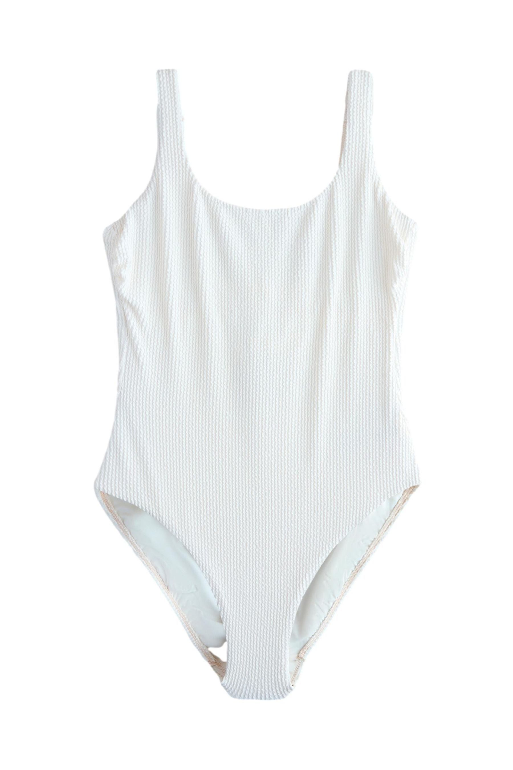 Next Badeanzug Bauchformender Scoop Badeanzug mit Schleife hinten (1-St)