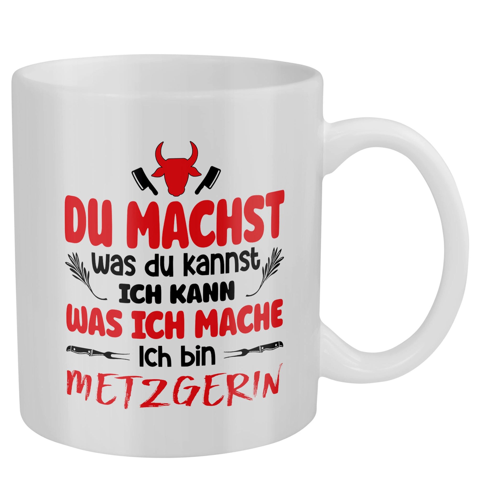 22Feels Tasse Metzgerin Geschenk Frauen Spruch Beruf Ausbildung Abschluss, Keramik, Made in Germany, Spülmaschinenfest, Beidseitig