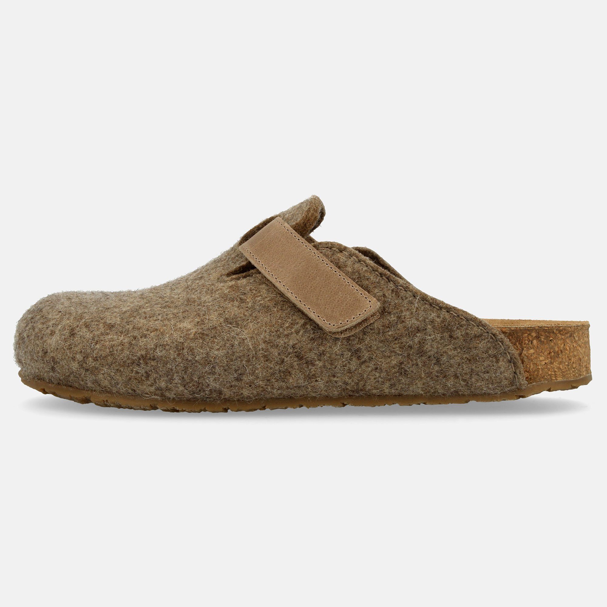 Haflinger Haflinger Kurt Filzclog mit Korkfußbett Lederdecksohle Unisex Hausschuh – Bild 5 von 5