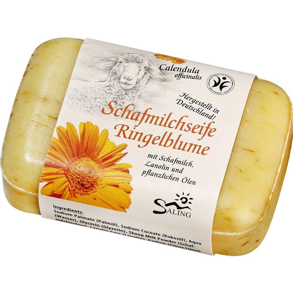 Saling Feste Duschseife Schafmilchseife Ringelblume, 100 g