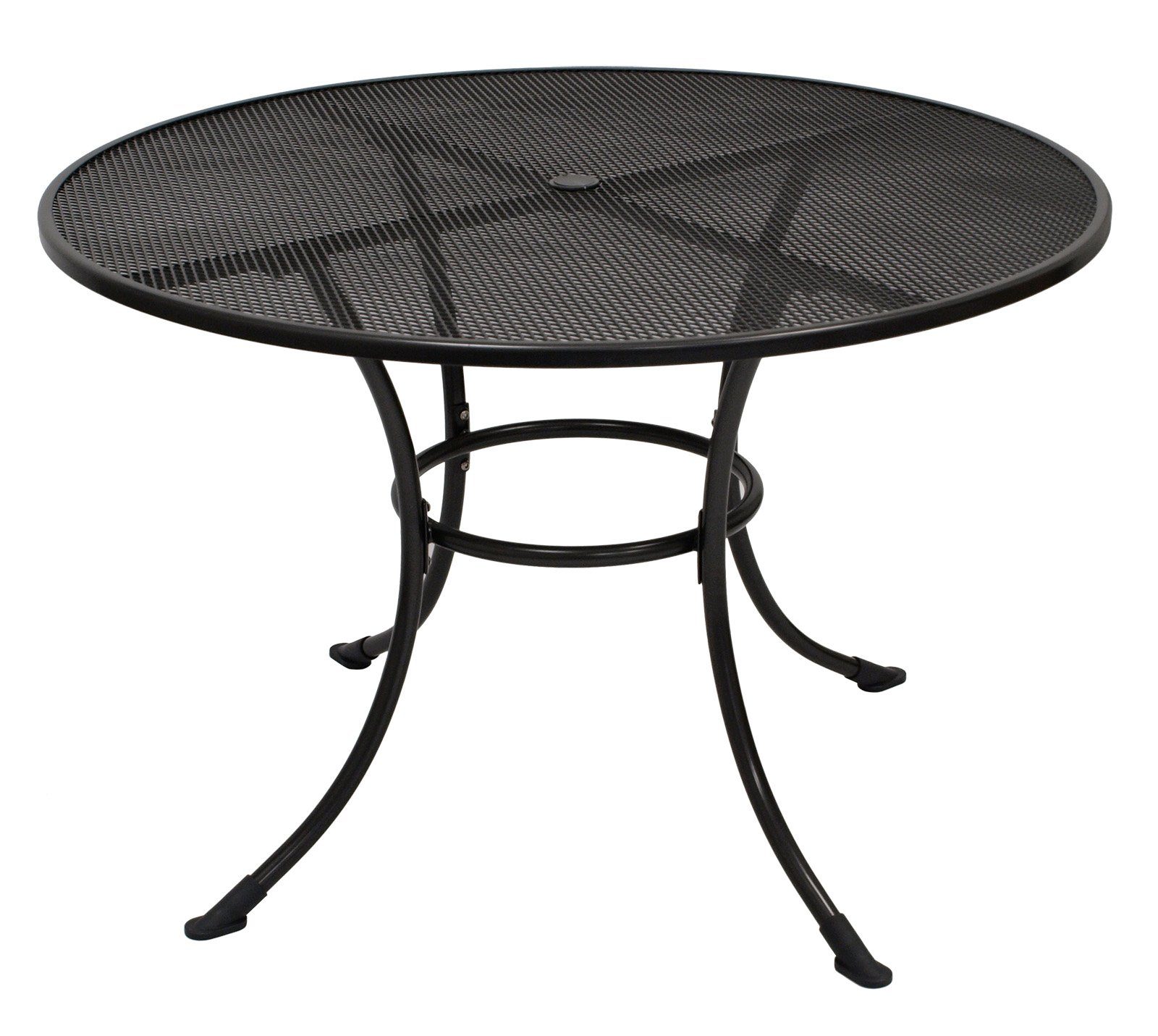 DEGAMO Gartentisch RIVO (1-St), 110cm rund, Stahl und Streckmetall eisengrau | Tische