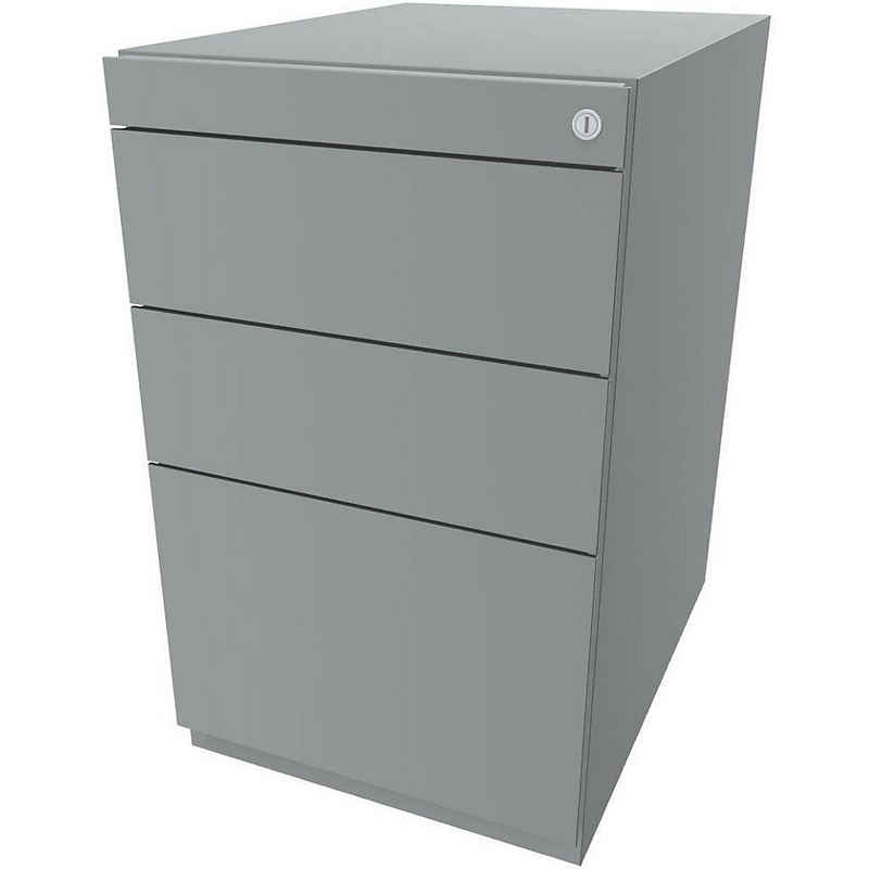 Bisley Rollcontainer, B: 420 mm x T: 565 mm x H: 698 mm silber