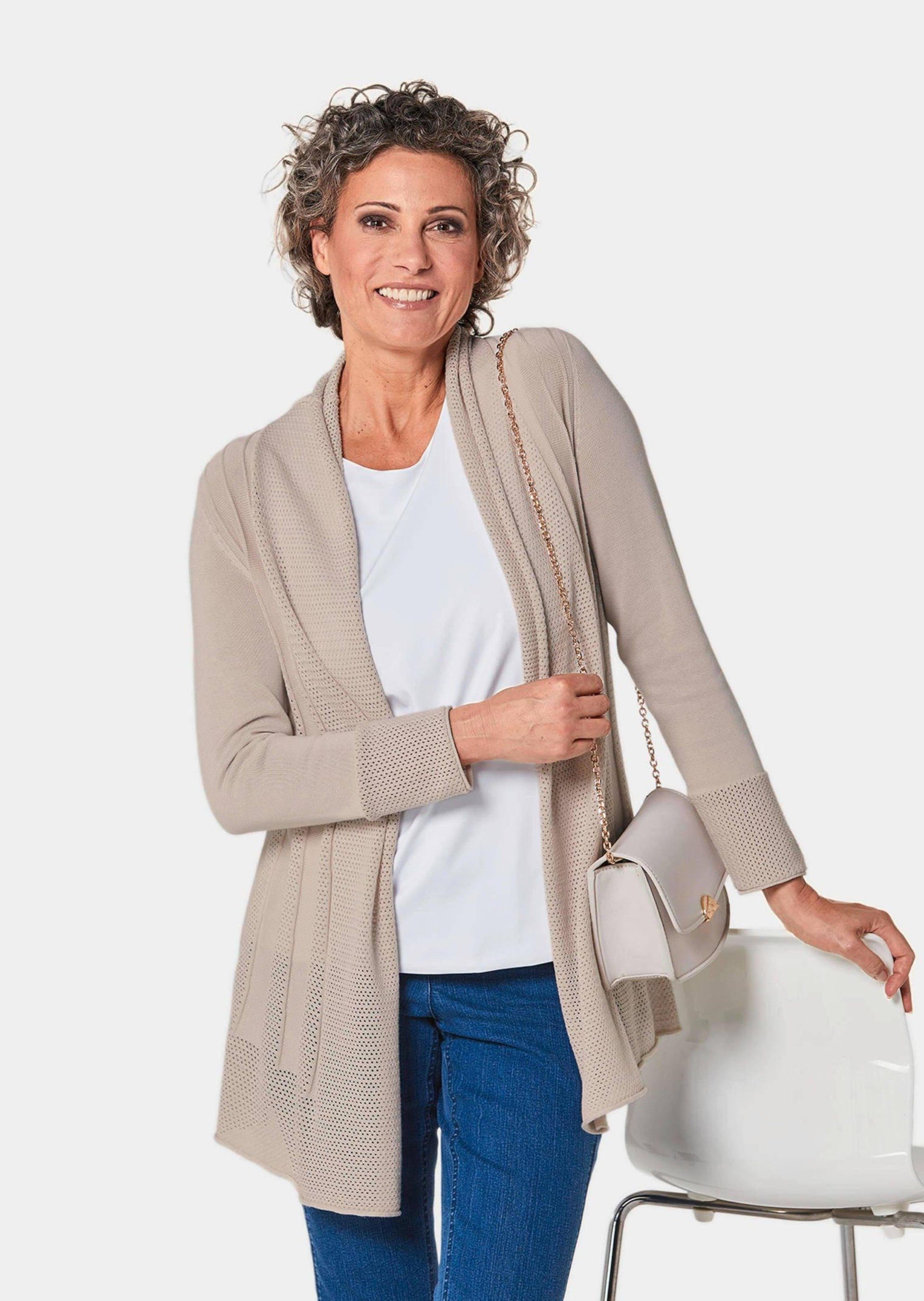 GOLDNER Strickjacke Strickjacke in raffinierter Struktur günstig online kaufen