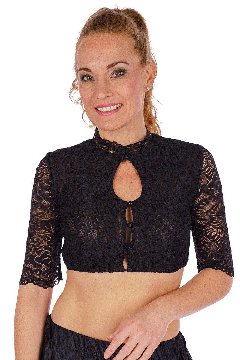 Dirndlbluse Dirndlbluse - AMERIKA - offweiß, schwarz