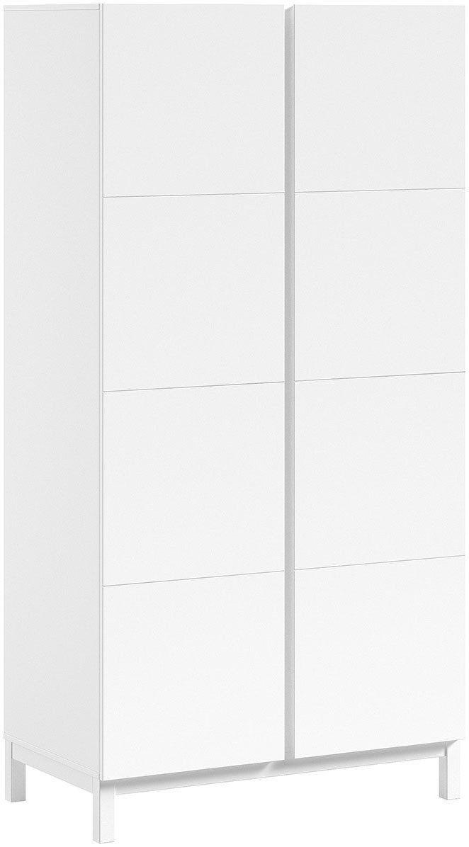 Vipack Jugendzimmer-Set Set best. aus Einzelbett 90/200, Nachtkonsole, Kleiderschrank 2-trg., (3-tlg), in gradlinigem Design, pflegeleichte lackierte Oberfläche in Weiß