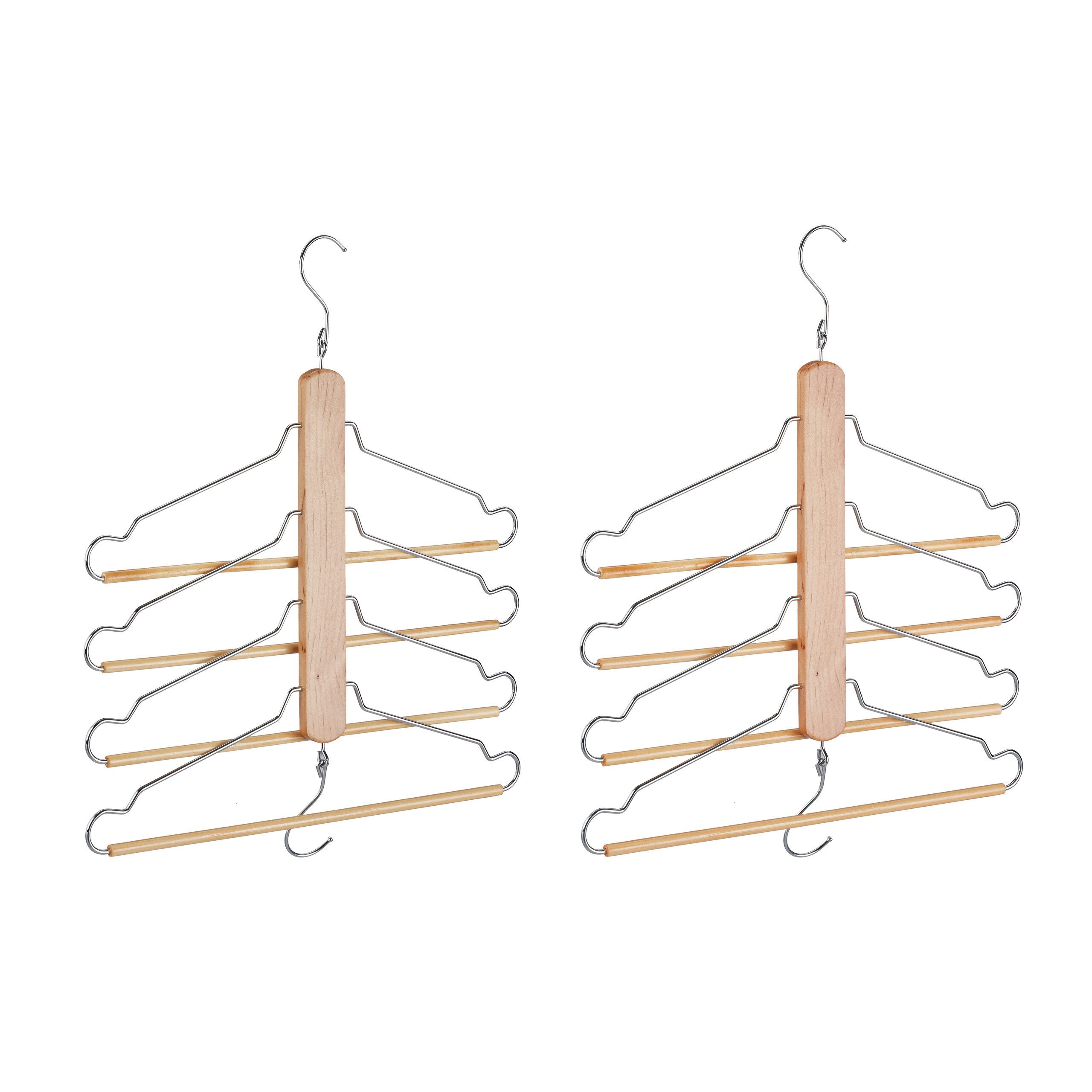 relaxdays Mehrfach-Kleiderbügel Mehrfach Kleiderbügel, (2er Pack, 2-tlg), 2er Pack