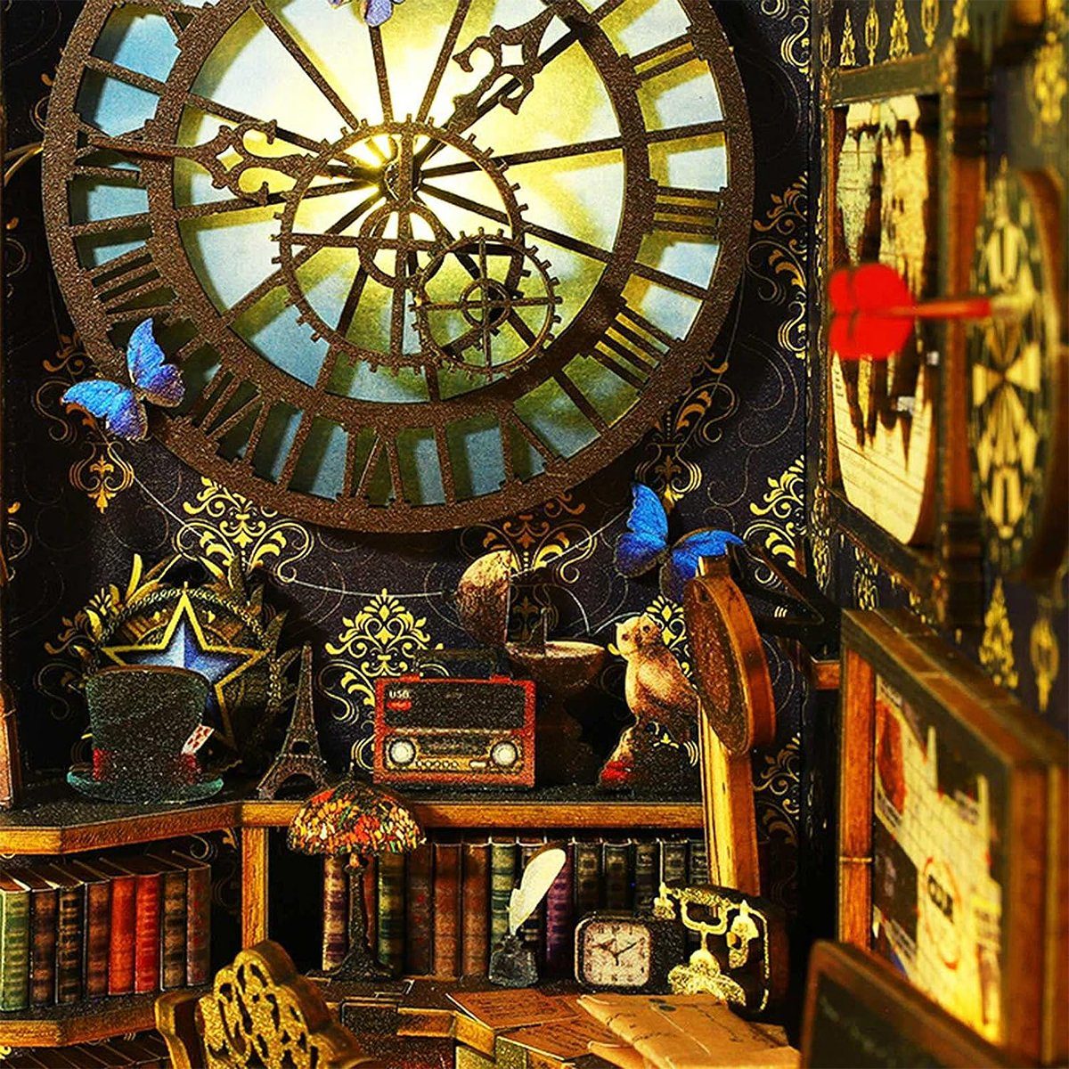 XDeer 3D-Puzzle Puppenhäuser Miniatur Haus Kit 3D Holzhaus Zimmer Handwerk, Puzzleteile, mit Musikwerk Weihnachtsdekoration für Erwachsene Kinder