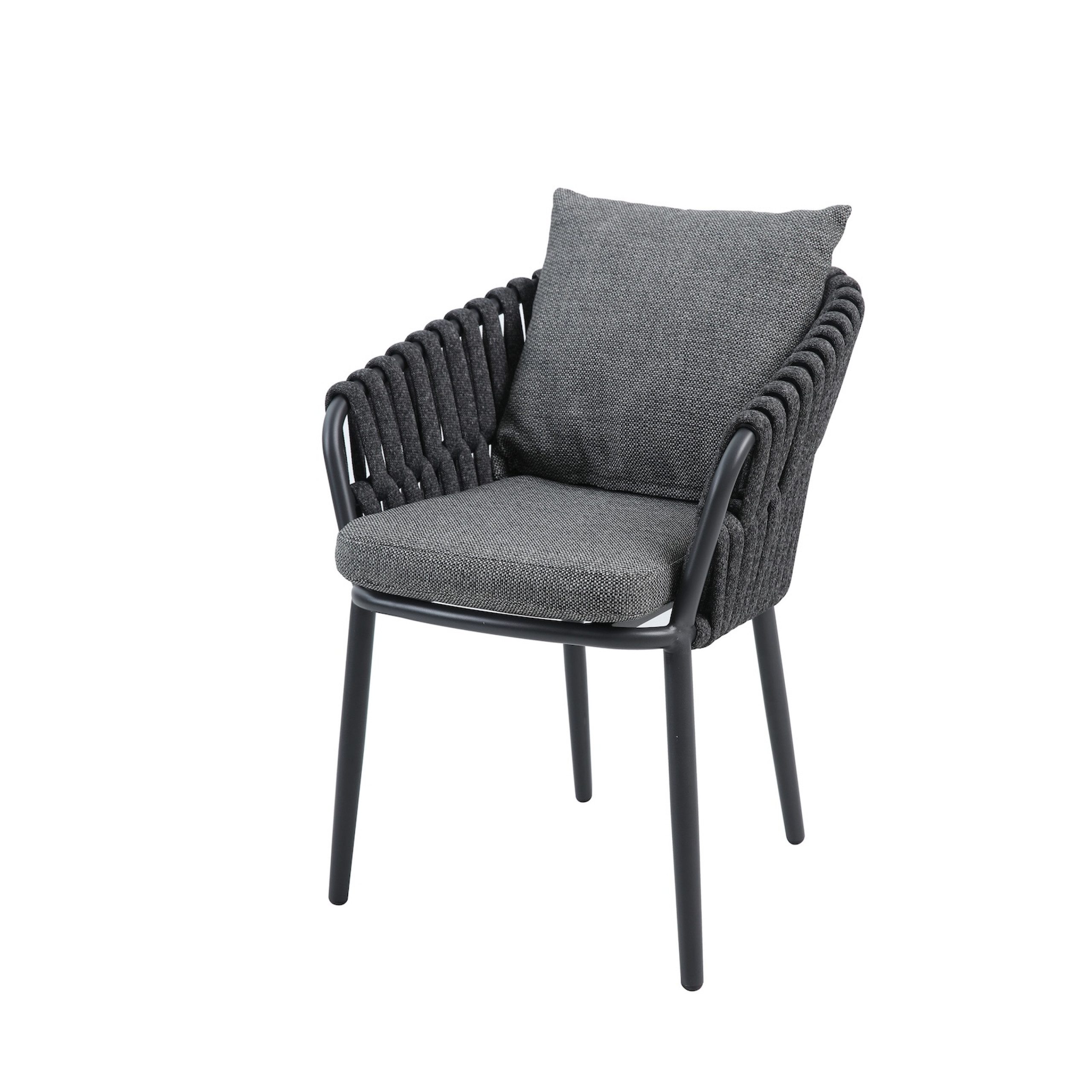 Best Freizeitmöbel Gartenstuhl Best Torino Dinning Крісла Gartenstuhl mit Armlehnen Anthrazit 58 x
