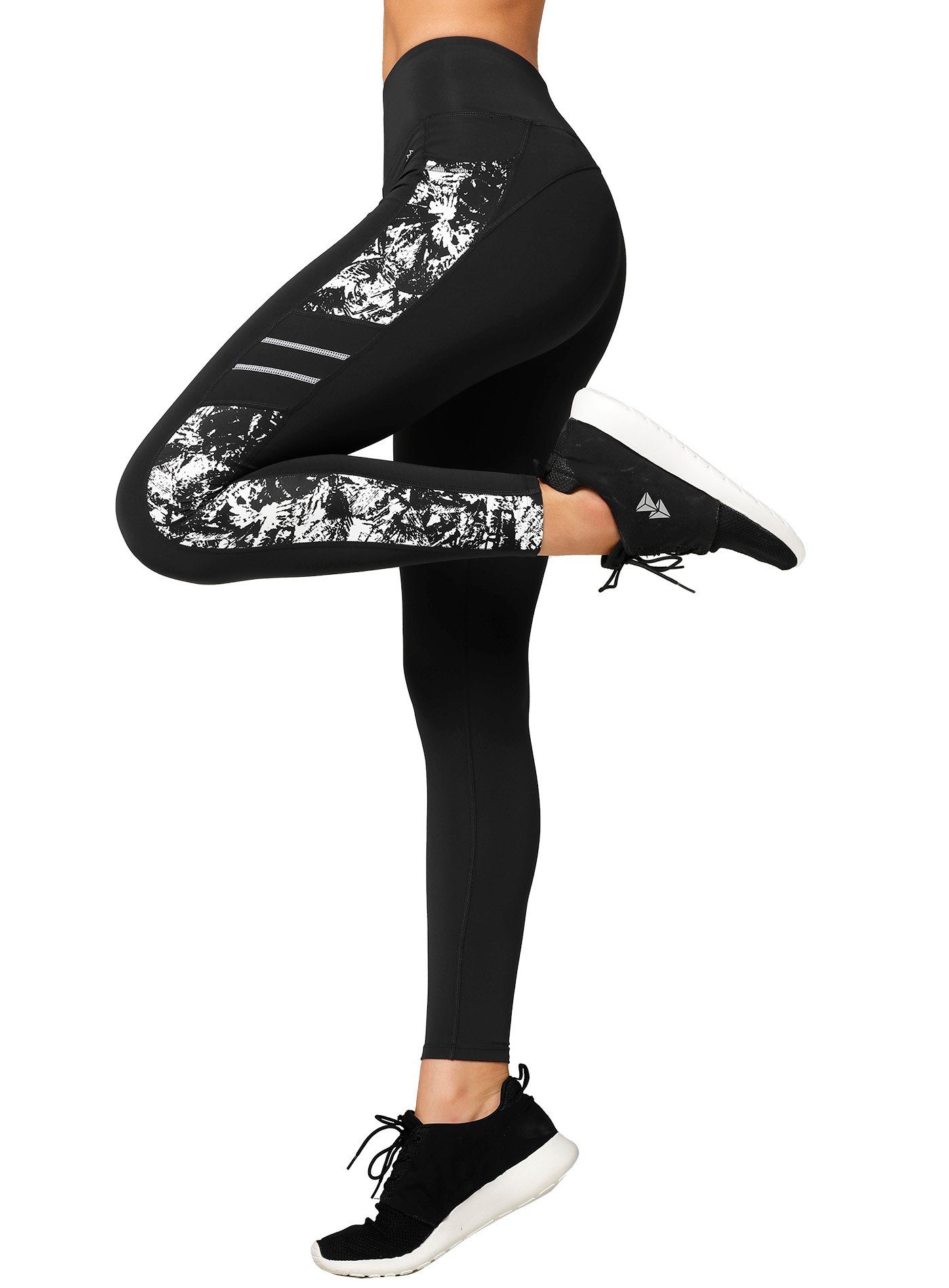 Yvette Leggings Printed Damen Sporthose mit Tache Blickdicht high waist 314C06 – Bild 4 von 5