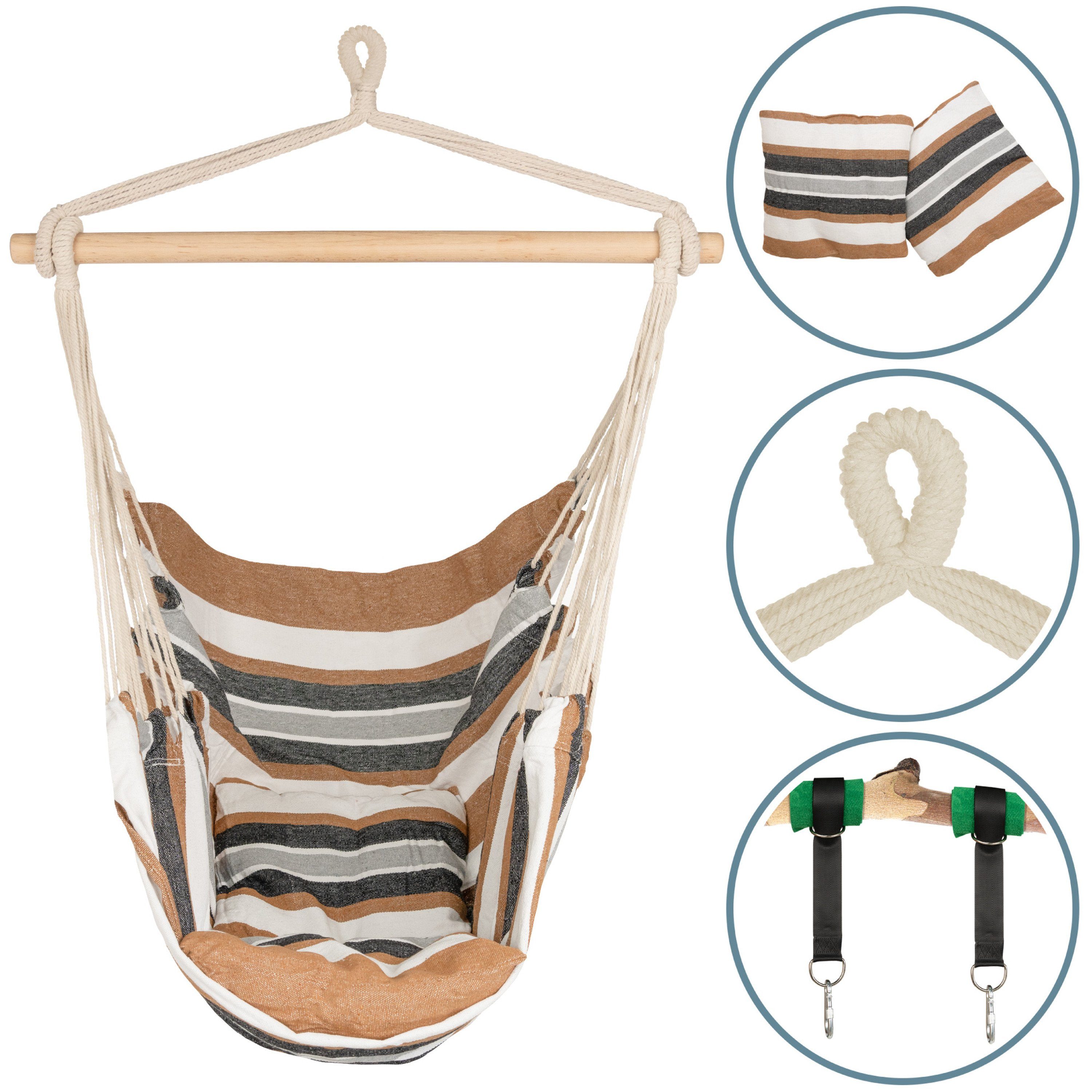ib style Hängematte Kalea Hängesessel Cappuccino, günstig online kaufen